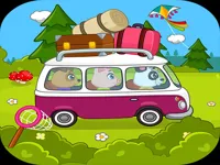 Kids camping image