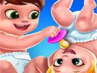 Baby Twins Caring Day image