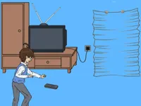 Turn on the TV image
